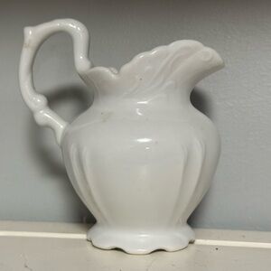 Tiny Elegant White Ceramic Pitcher